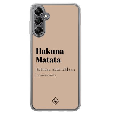 Samsung Galaxy A14 hybride hoesje - Hakuna matata Samsung Galaxy A14 hybride hoesje - Hakuna matata