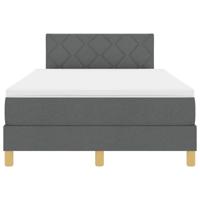 Boxspring Bed met Matras & LED Donkergrijs 120x190 cm Stof - thumbnail