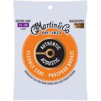 Martin Strings MA535FXPK3 Flexible Core Phosphor Bronze 3-Pack Custom Light 11-52 snarensets voor westerngitaar (3 sets) - thumbnail