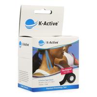 K-Active Tape Black 5,0cmx5m - thumbnail