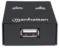 Manhattan 162005 2 poorten USB 2.0-schakelaar Zwart - thumbnail
