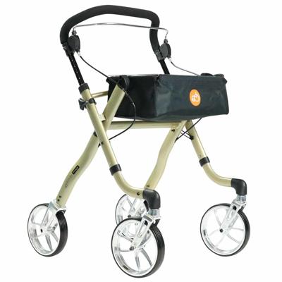 Excel Rollator Virage (6,8 kg) | Binnen rollator | Met duwbeugel | Dienblad | Kleur: Champagne | 24510100