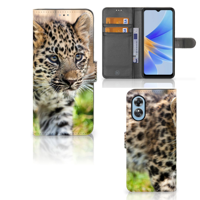 OPPO A17 | Telefoonhoesje | Met pasjeshouder | Baby Luipaard - thumbnail