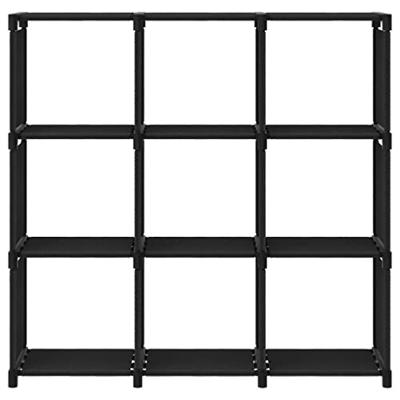 Kast met 9 vakken 103x30x107,5 cm stof zwart Kast met 9 vakken 103x30x107,5 cm stof zwart