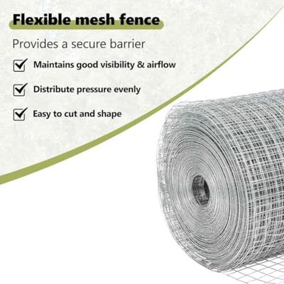 VidaXL Afrasteringspaal zilver 10 x 0,5 m (16 x 16 mm gaas) staal