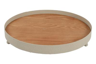 Countryfield dienblad crème metaal ø35cm