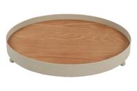 Countryfield dienblad crème metaal ø35cm - thumbnail