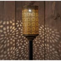 Anna's Collection Solar fakkel metaal 9 x 9 x 60 cm antiek goud - thumbnail