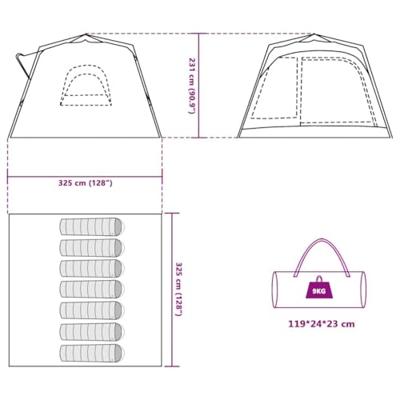 Gezinstent 7-persoons snelontgrendeling blauw