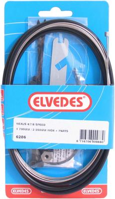 Elvedes Versnellingskabelset nexus 4/7/8 1700 / 2250 mm