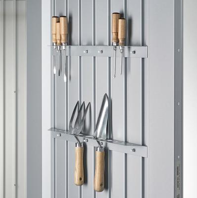 Biohort Panorama Gr. P3 metalen tuinhuis met dubbele deur 273x238 cm donkergrijs metallic- Zadeldak- Staal- Biohort