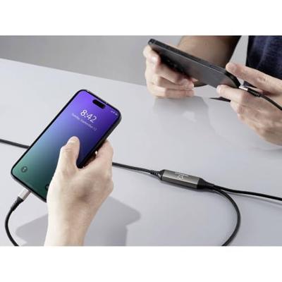 Renkforce USB-C Y-kabel USB 2.0 USB-C stekker 1.50 m Zwart RF-6721084