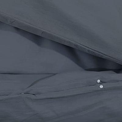 VidaXL Dekbedovertrekset 135x200 cm katoen antracietkleurig VidaXL Dekbedovertrekset 135x200 cm katoen antracietkleurig