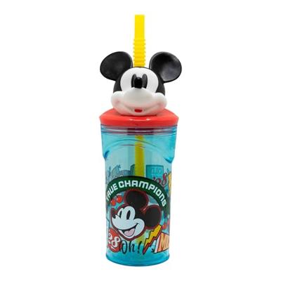 Beker met Rietje Mickey Mouse True Champions 360 ml