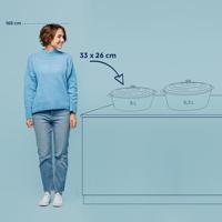 Braadpan Gietijzer Ovaal Zwart, 33 cm x 26 cm- Kela | Calido - thumbnail