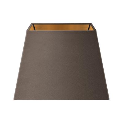 Fluweel - Velvet Lampenkap - Rectangle - Grey + goud - Luxe stijl - 20 x 20 x 14 cm - E27 fitting - voor tafellampen - voor woonkamer en eetkamer