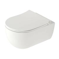 Wandcloset Pack Plieger Kansas Diepspoel Rimless Met Kansas D2 Closetzitting Slim 36x54.5 cm Wit - thumbnail