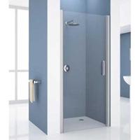 Novellini Giada draaideur voor nis 1B 84x87x195cm links mat chroom profiel en helder glas GIADN1B84S1B - thumbnail