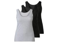 esmara 3 dames hemden (XXL (52/54), Zwart/grijs) - thumbnail