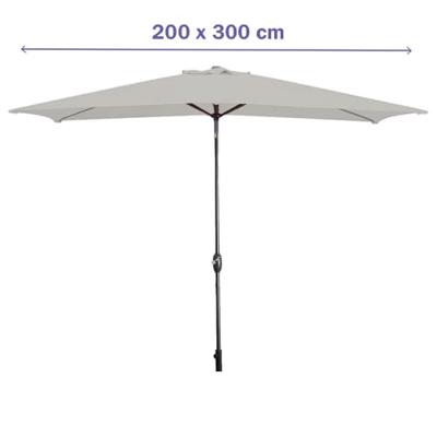 Marbueno Parasol Staal 8 Spaken 200x300 cm Polyester Wit Tuin, Zwembad, Terras Marbueno Parasol Staal 8 Spaken 200x300 cm Polyester Wit Tuin, Zwembad, Terras