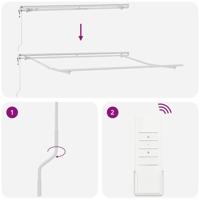 Luifel automatisch uittrekbaar 300x250 cm antracietkleur en wit - thumbnail