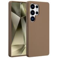 Accezz Liquid Silicone Backcover met MagSafe voor Samsung Galaxy S25 Ultra Telefoonhoesje Bruin - thumbnail
