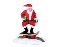 Lemax skateboard santa kerstdorp figuur type 2 2017 - thumbnail