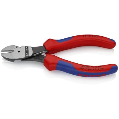 Knipex Kracht-zijsnijtang zwart geatramenteerd met meer-componentengrepen 160 mm - 7412160