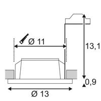 SLV 148070 Plastra Inbouwlamp GU10 Wit - thumbnail