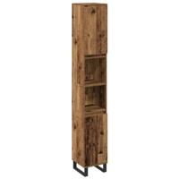 Badkamermeubelset 3 pcs Bruin 30 x 30 x 180 cm Bewerkt hout - thumbnail