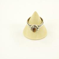 Zilveren Ring met Tijgeroog Maat 17,5 Model 1 (Sterling Zilver 925) - thumbnail