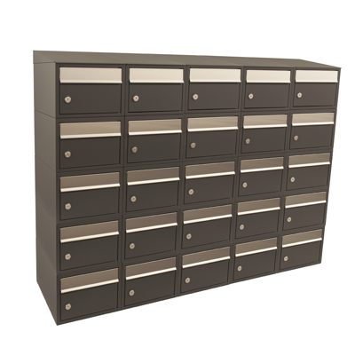 Stoer! Brickset 5-Breed, 5-Hoog Met Dak Antraciet - 40215065_5x5d