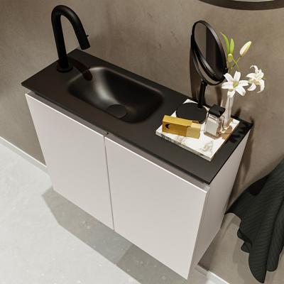 MONDIAZ TURE 60cm toiletmeubel linen. EDEN wastafel urban links 1 kraangat