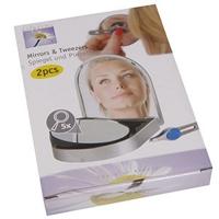 Reisetui met spiegels en pincet - thumbnail