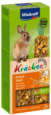 honing/spelt-kracker dwergkonijn 2in1 Gebr. de Boon Vitakraft - Vitakraft honing/spelt-kracker dwergkonijn 2in1 Gebr. de Boon Vitakraft - Vitakraft
