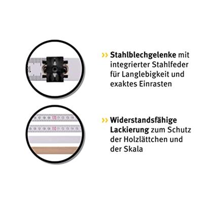 Stabila Type 1407 GEO 19074 Duimstok Beukenhout