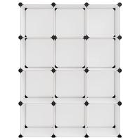 VidaXL Opbergmeubel met 12 vakken polypropeen transparant - thumbnail