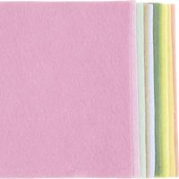 Creativ Company Hobbyvilt, a4, vel 210x297 mm, dikte 2 mm, pastelkleuren, 10 stuk/ 1 doos - thumbnail