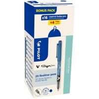 Pilot fineliner V-Sign Pen, doos van 16 + 4 stuks, blauw - thumbnail