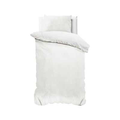 Sleeptime Velvet Uni Dekbedovertrek Wit 140 x 220 cm