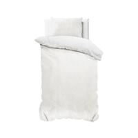 Sleeptime Velvet Uni Dekbedovertrek Wit 140 x 220 cm - thumbnail