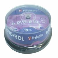 Verbatim DVD+R DL 8,5GB 8X Spindel. 10 Stück geen info - thumbnail