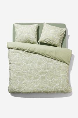 HEMA Dekbedovertrek Zacht Katoen 200x200/220 Zwammen (groen)
