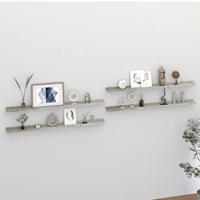 VidaXL Wandschappen 4 st 115x9x3 cm betongrijs - thumbnail