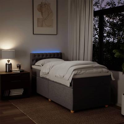 Boxspring met matras stof taupe 120x200 cm