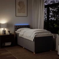 Boxspring met matras stof taupe 120x200 cm - thumbnail