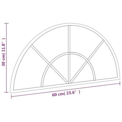 VidaXL Wandspiegel boog 60x30 cm ijzer zwart