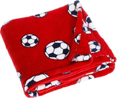 Playshoes fleece babydeken Voetbal Rood