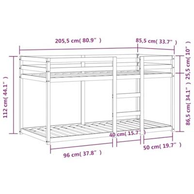 Stapelbed massief grenenhout wasbruin 80x200 cm Stapelbed massief grenenhout wasbruin 80x200 cm