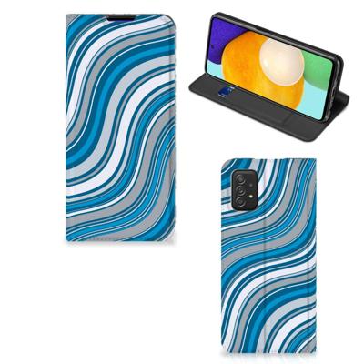 Samsung Galaxy A03s | Hoesje met Magneet | Waves Blue Samsung Galaxy A03s | Hoesje met Magneet | Waves Blue